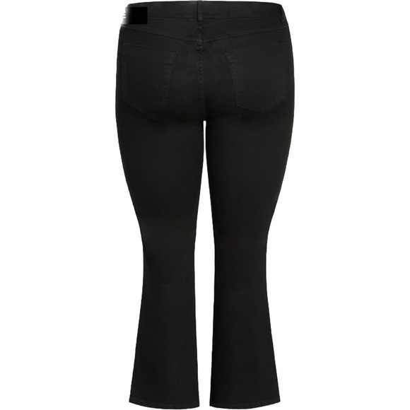 Avenue Supportive Stretch Elastic Waistband Bootleg Jean Black Average (JNO2.5) - Picture 3 of 5